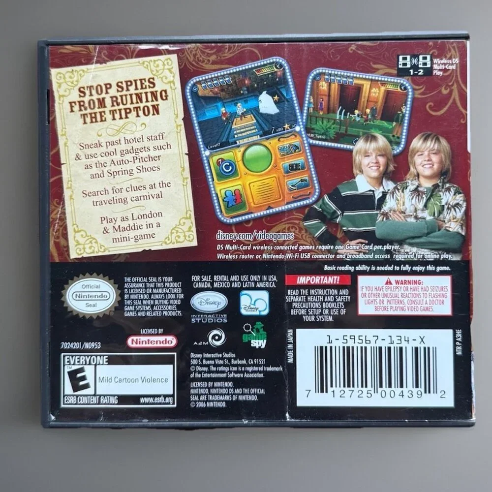 Suite‎ Life of Zack & Cody: Circle of Spies (Nintendo DS, 2007) Complete In Box